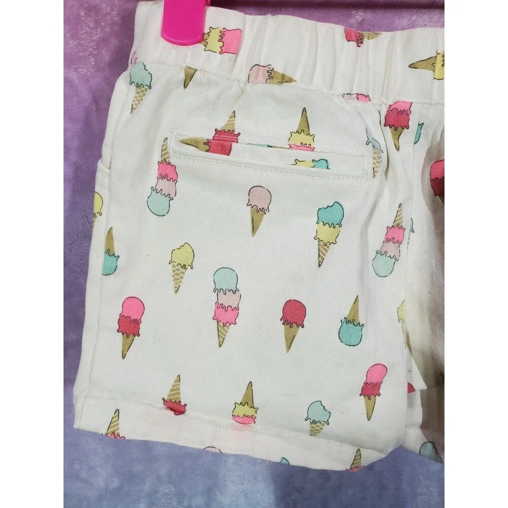 5T Gymboree White Multicolored Ice Cream Shorts